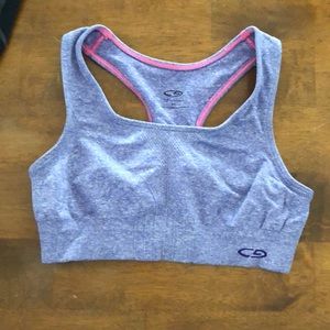 purple sports bra